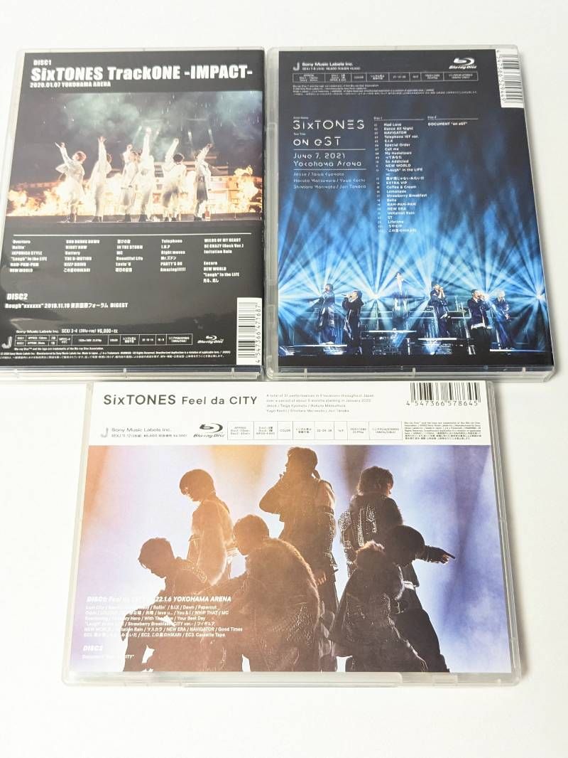 SixTONES ライブBlu-ray 通常盤 3本セット Track ONE IMPACT / on eST