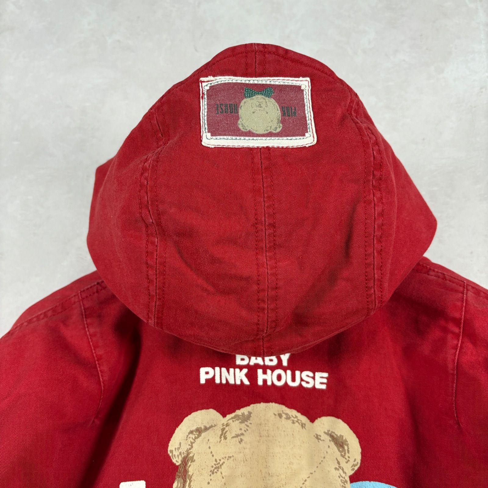 古着 ピンクハウス くまフーディブルゾン イエローベージュ 90sヴィンテージ 古着 ピンクハウス くまフーディブルゾン イエローベージュ 90s