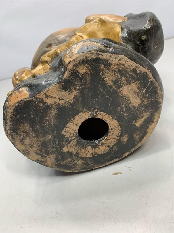 七福神 布袋 陶器人形 昭和レトロ 特大 縁起物 開運グッズ 骨董