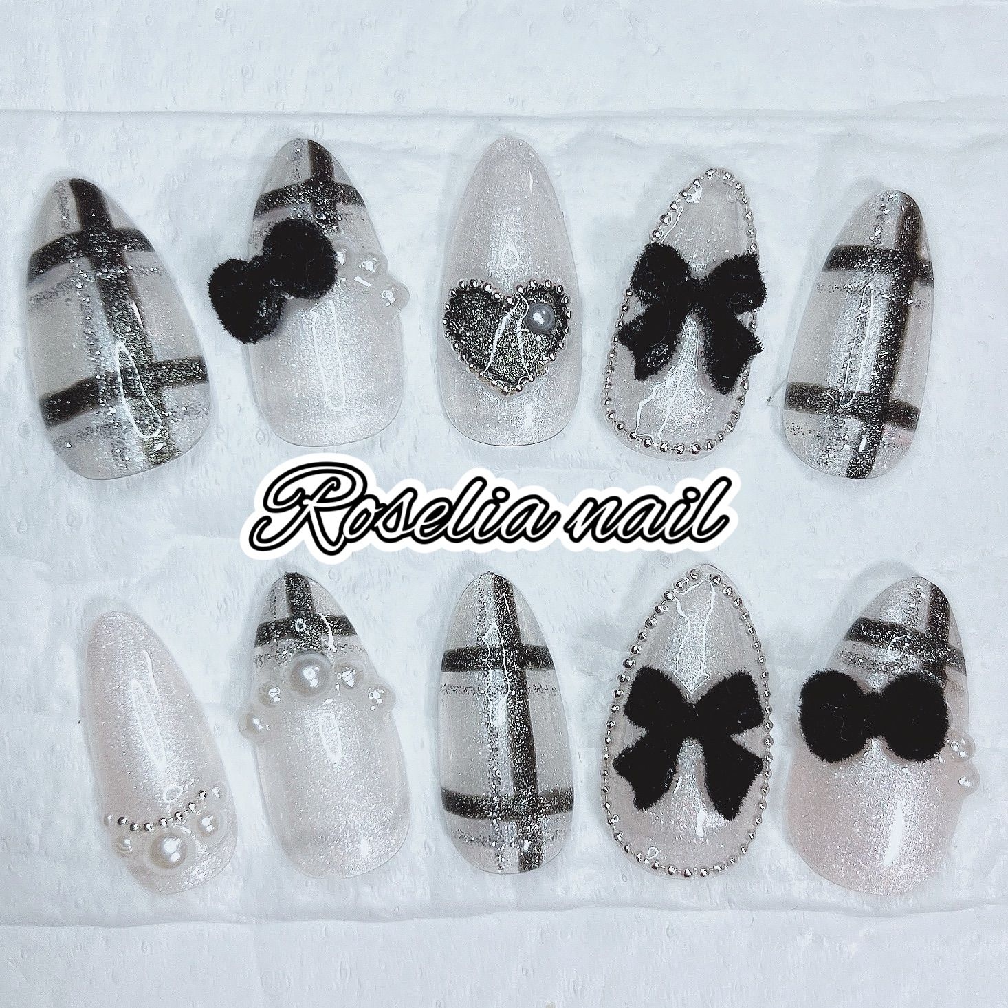 オーダー】【No.14】モノクロ・ブラック・黒色・秋冬・クリスマス