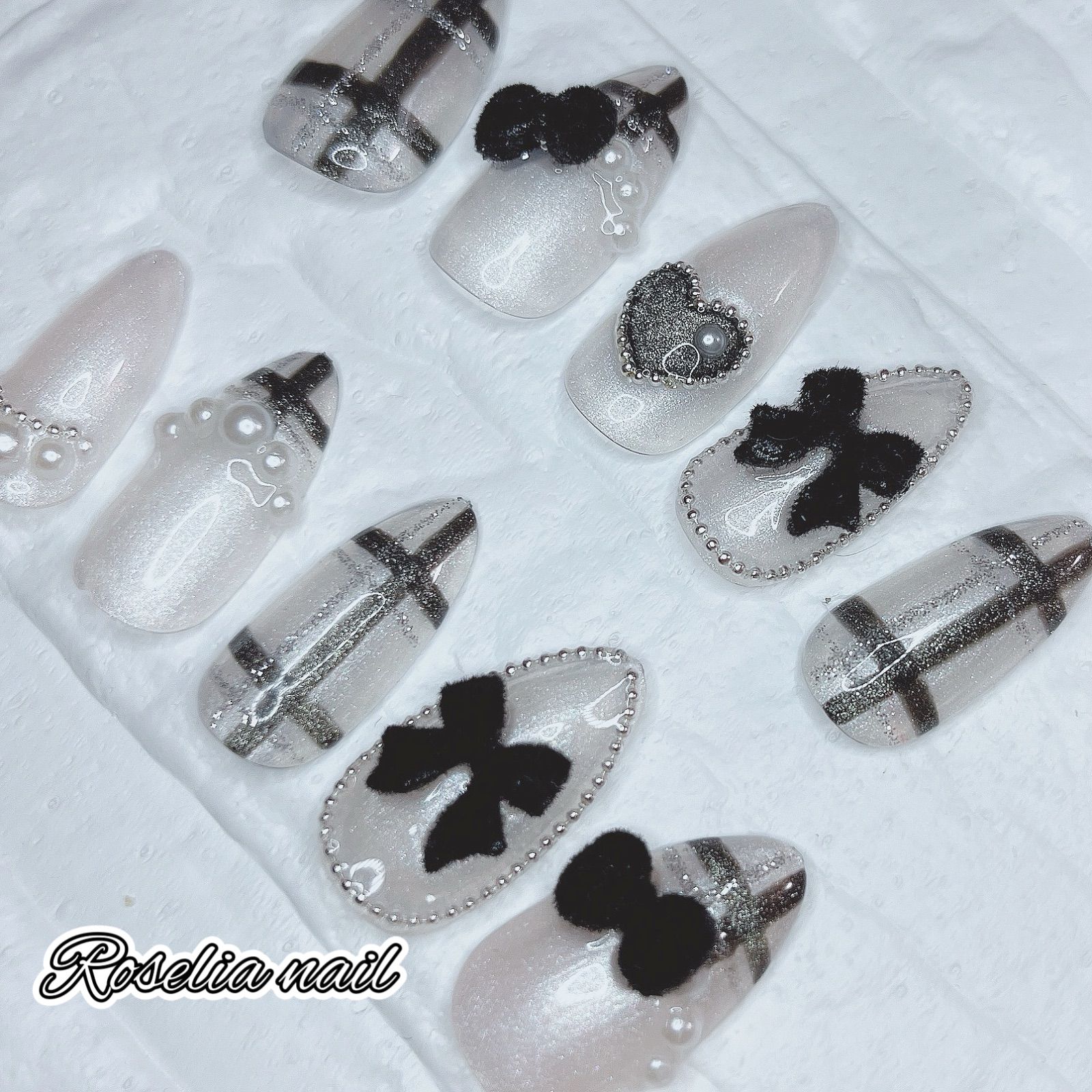 オーダー】【No.14】モノクロ・ブラック・黒色・秋冬・クリスマス