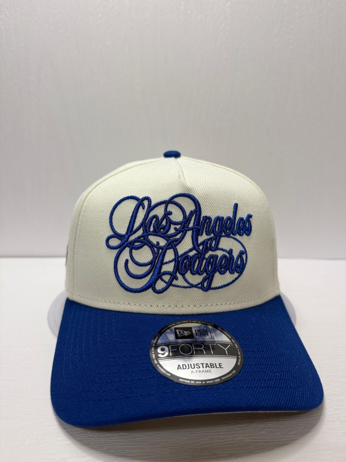 Newera ロサンゼルスドジャース ローズ刺繍 9forty A-FRAME スナップバックキャップ ツートン