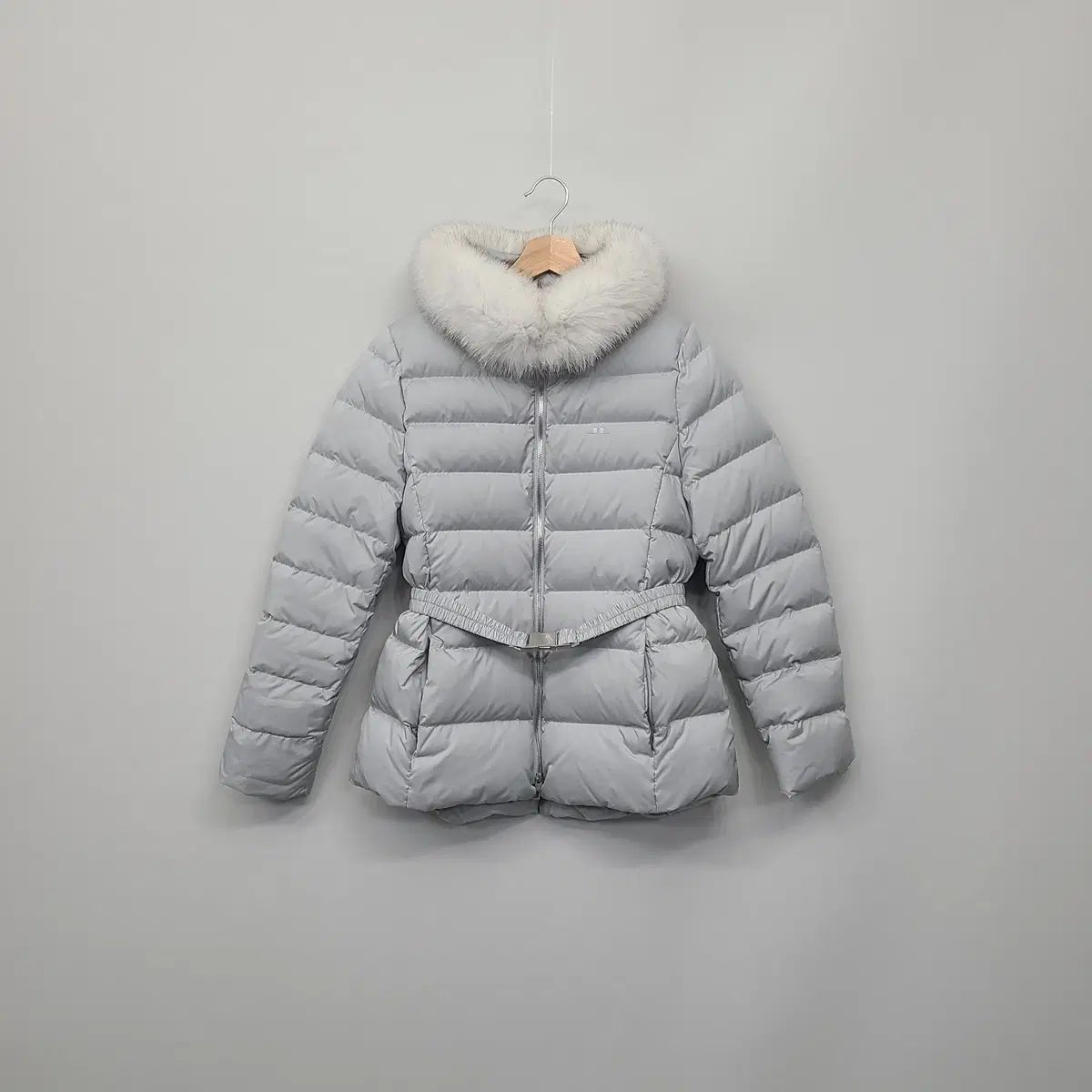 J.リンドバーグ ベルト付き ダウン ジャケット シルバーグレー L