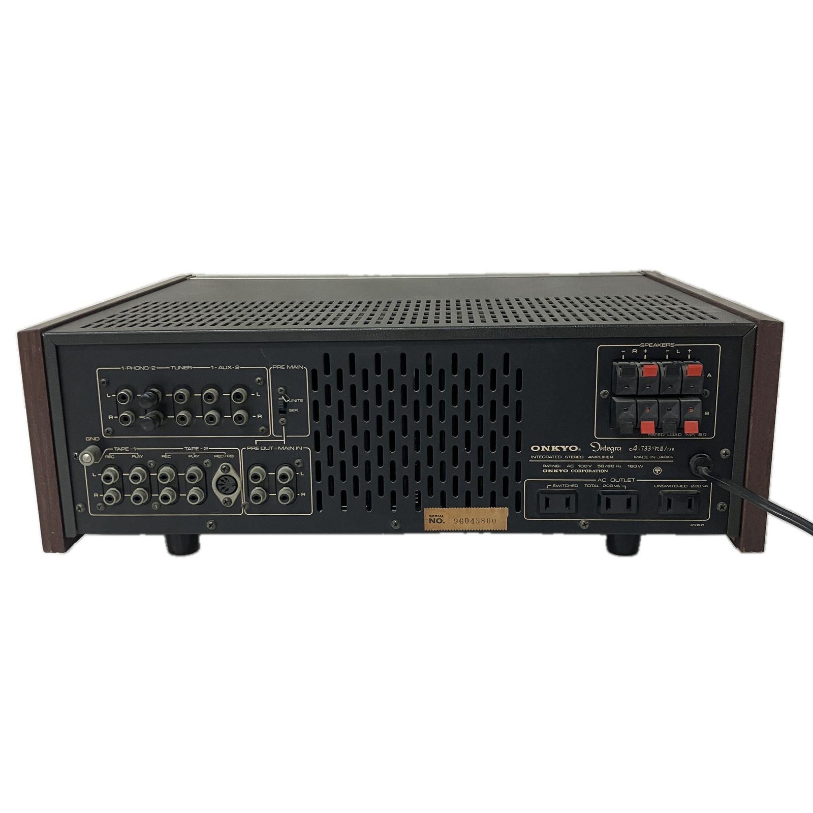 ONKYO オンキョー　アンプA933 ONKYO オンキョー Integra A-733NII プリメインアンプ 音響機材