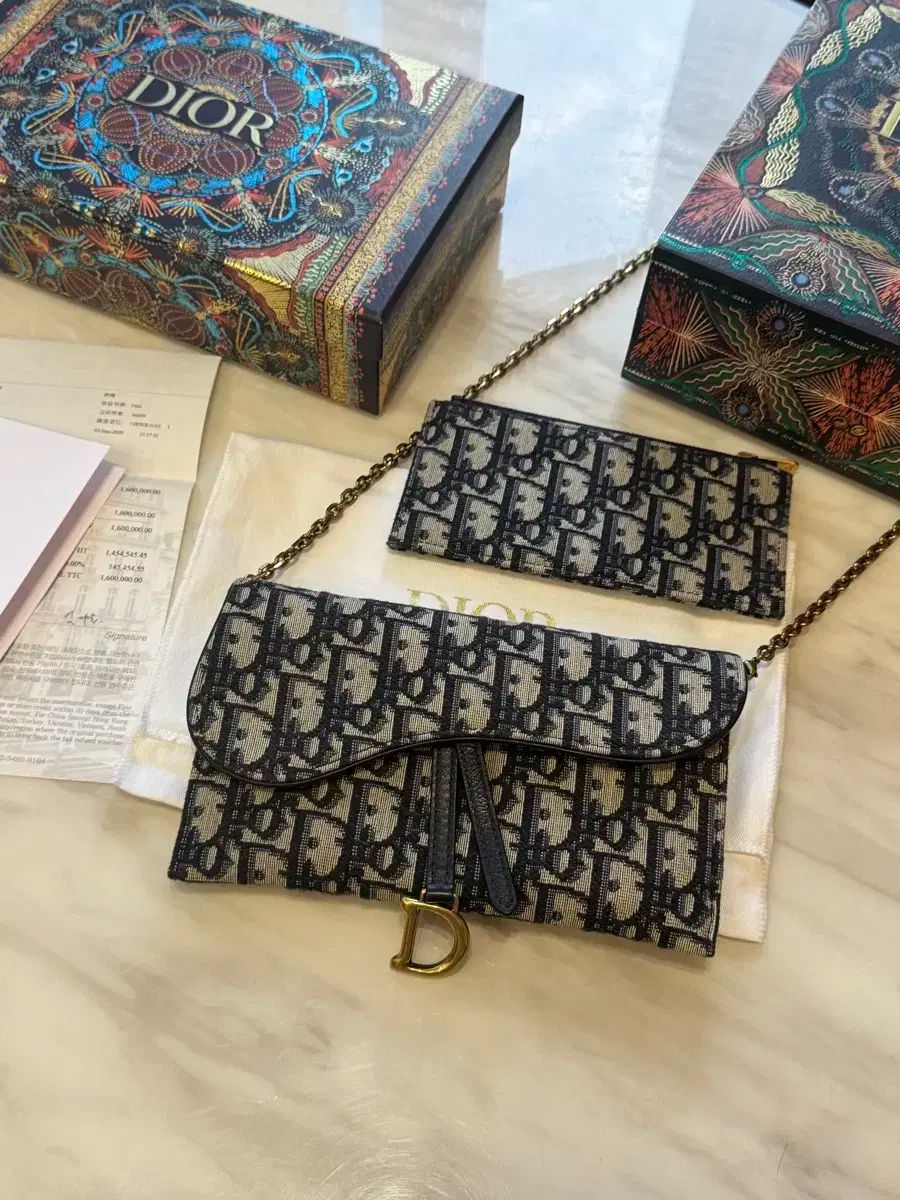 ディオール オブリーク サドル フラップ WOC チェーン クロスバック