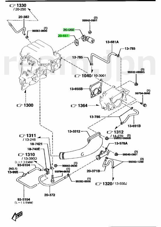 新品マツダ純正 RX-7 FD3S SA22C ISCV ISCバルブ ガスケット セット