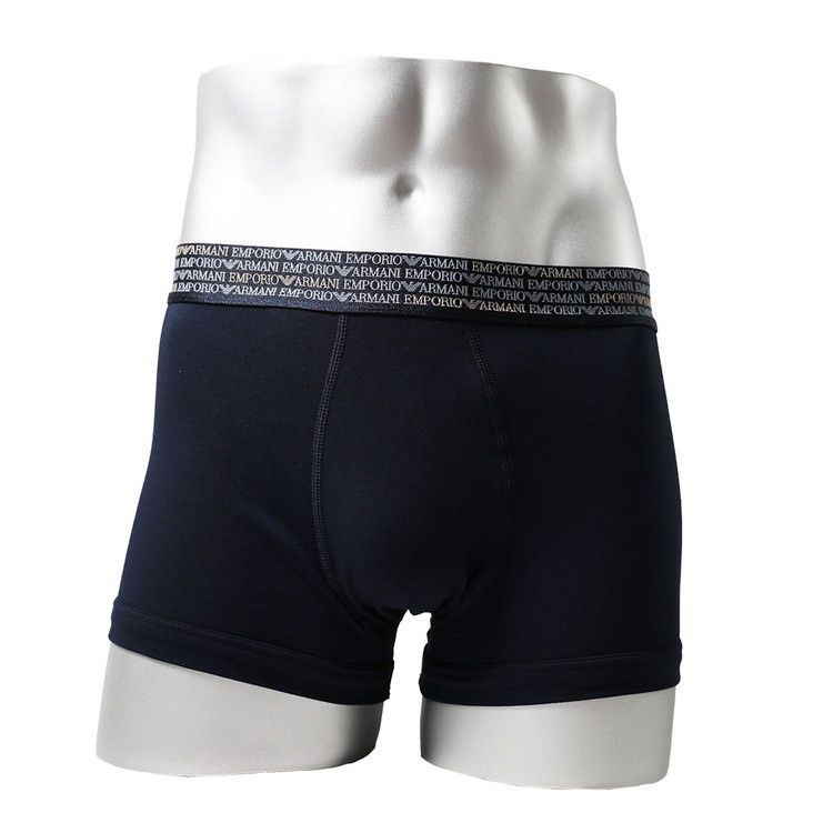 エンポリオアルマーニ ALL OVER LOGO ELASTIC ボクサーパンツ 2PK アルマーニ ブルー