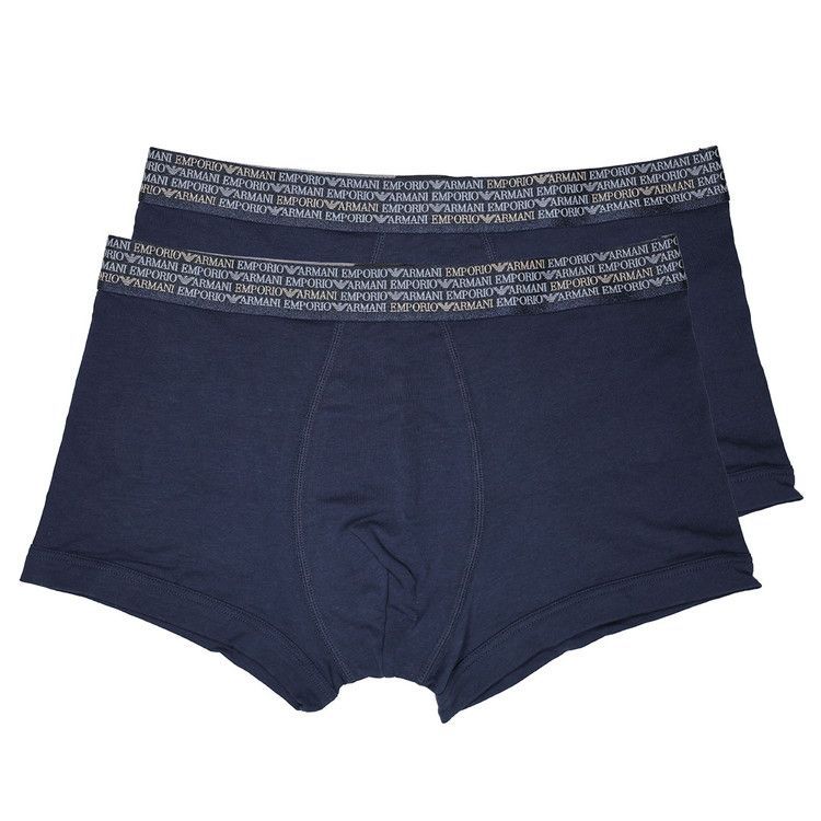 エンポリオアルマーニ ALL OVER LOGO ELASTIC ボクサーパンツ 2PK アルマーニ ブルー