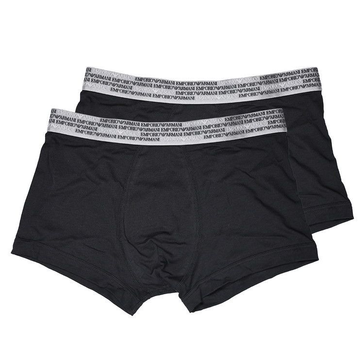 エンポリオアルマーニ ALL OVER LOGO ELASTIC ボクサーパンツ 2PK ブラック