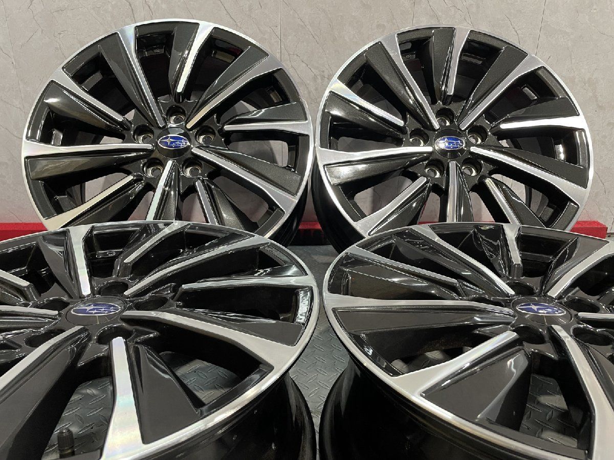 新車外し SUBARU スバル VN 5 レヴォーグ STI スポーツ ホイール 18インチ 4本 7 3 55 MHA 630
