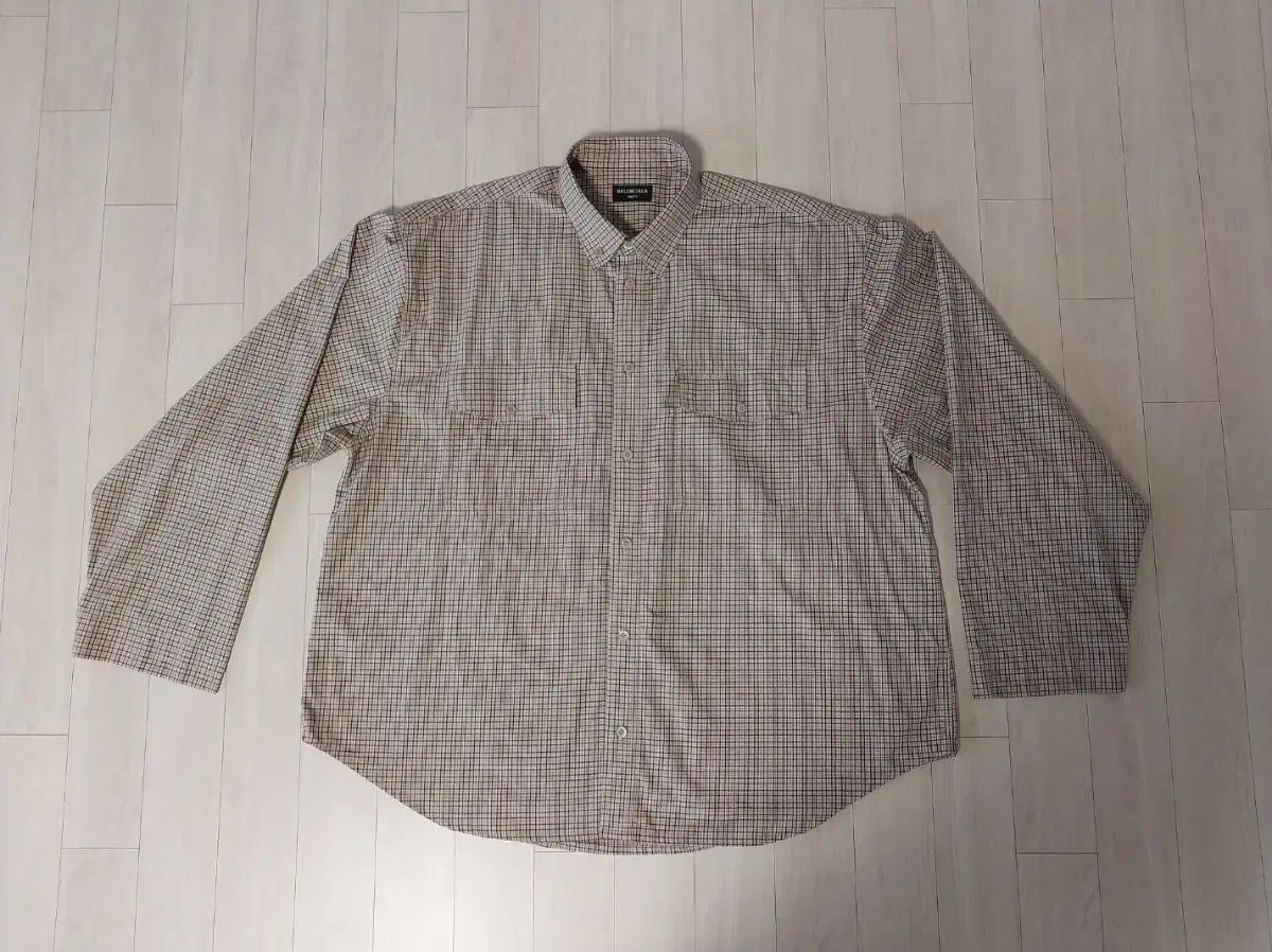 バレンシアガ オーバーサイズ チェック シャツ