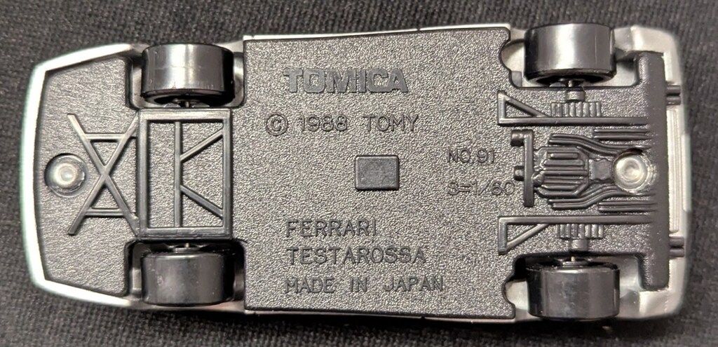 トミー トミカ JMAC関西特注 フェラーリテスタロッサ 銀色ボディ 91-2