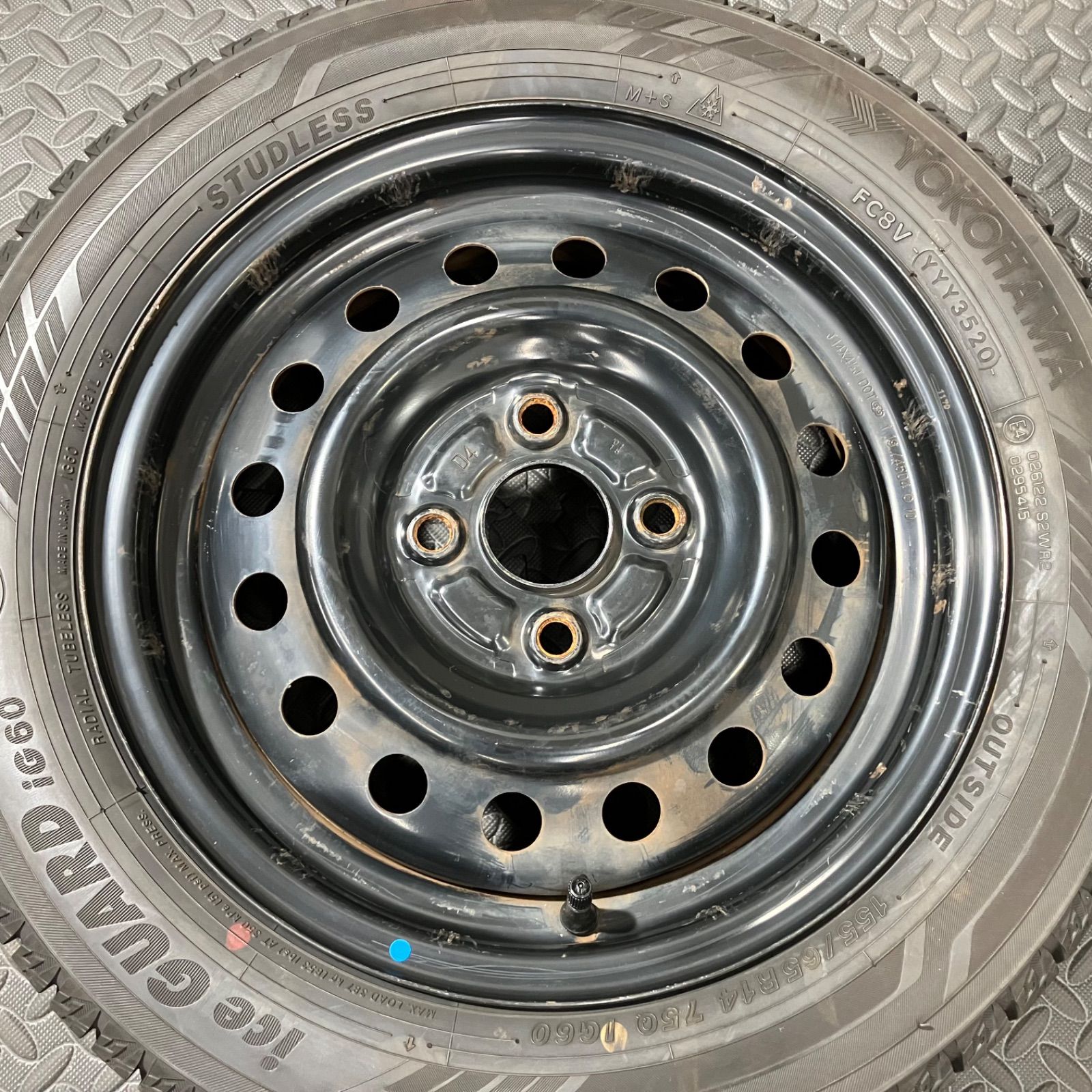 20年製 155 65 R 14 ヨコハマ アイスガードIG 60 ダイハツ タント ムーヴ ミラ コンテ スタッドレスタイヤ 3509