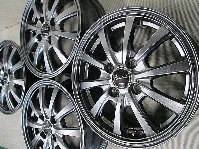 マナレイスポーツ ユーロテック 14インチ 4穴 100 ヴィッツ 装着車種ヤリス シビック フィット マーチ デミオ