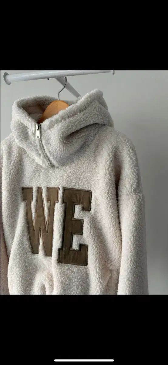 シープスキンスウェットフリースパーカーTシャツボアハーフジップパーカーQUEEN