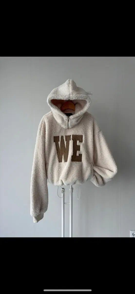 シープスキンスウェットフリースパーカーTシャツボアハーフジップパーカーQUEEN