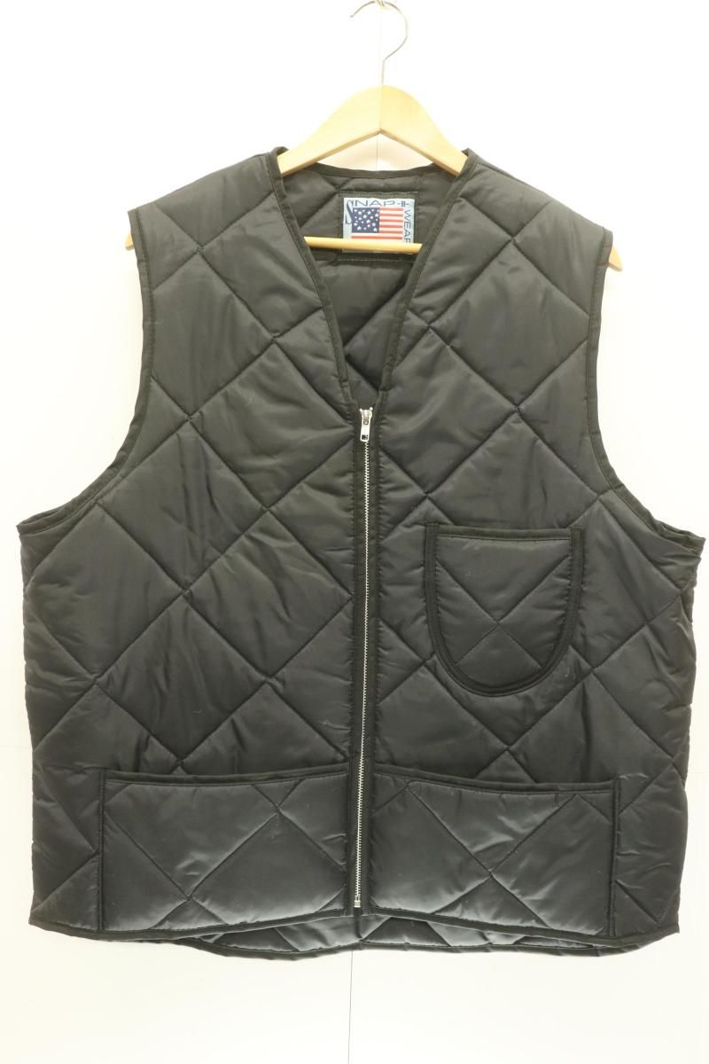 【限定SALE，新品】 【中古】 SNAP'N'WEAR メンズベスト ジレ 2 キルトベスト SNAP'N'WEAR 2 黒 ブラック 無地 ベスト
