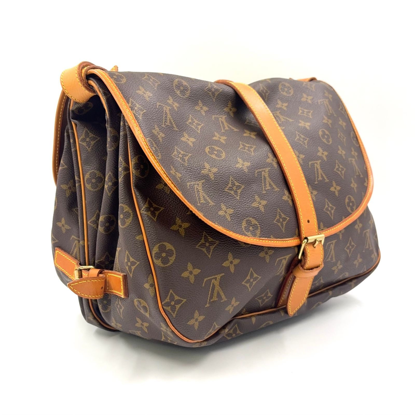LOUIS VUITTON ソミュール35 モノグラム モノグラム レザー×PVC