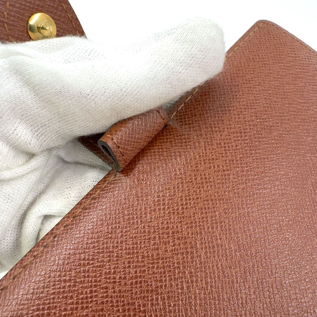  LOUIS VUITTON アジェンダPM モノグラム PVC ブラウン 手帳カバー ゴールド R 20005 その他 小物