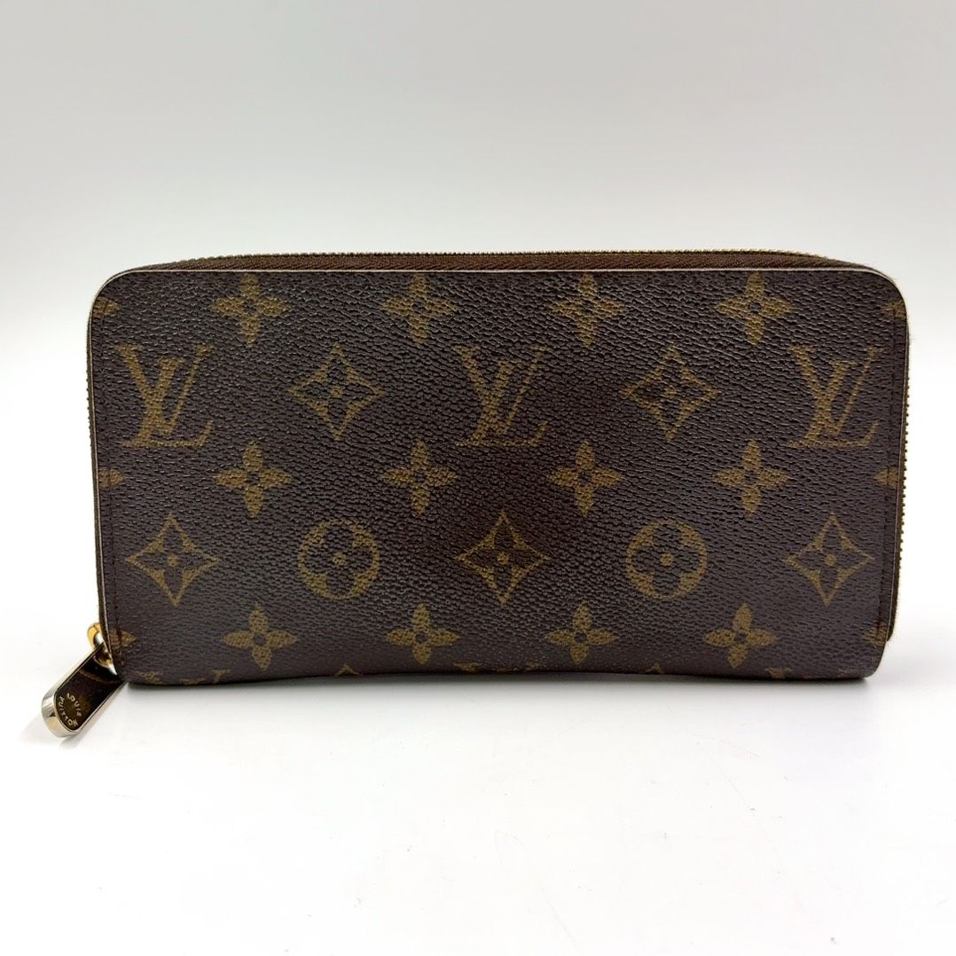 LOUIS VUITTON ジッピーウォレット モノグラム モノグラム PVC ブラウン ラウンドファスナー長財布 ゴールド M42616
