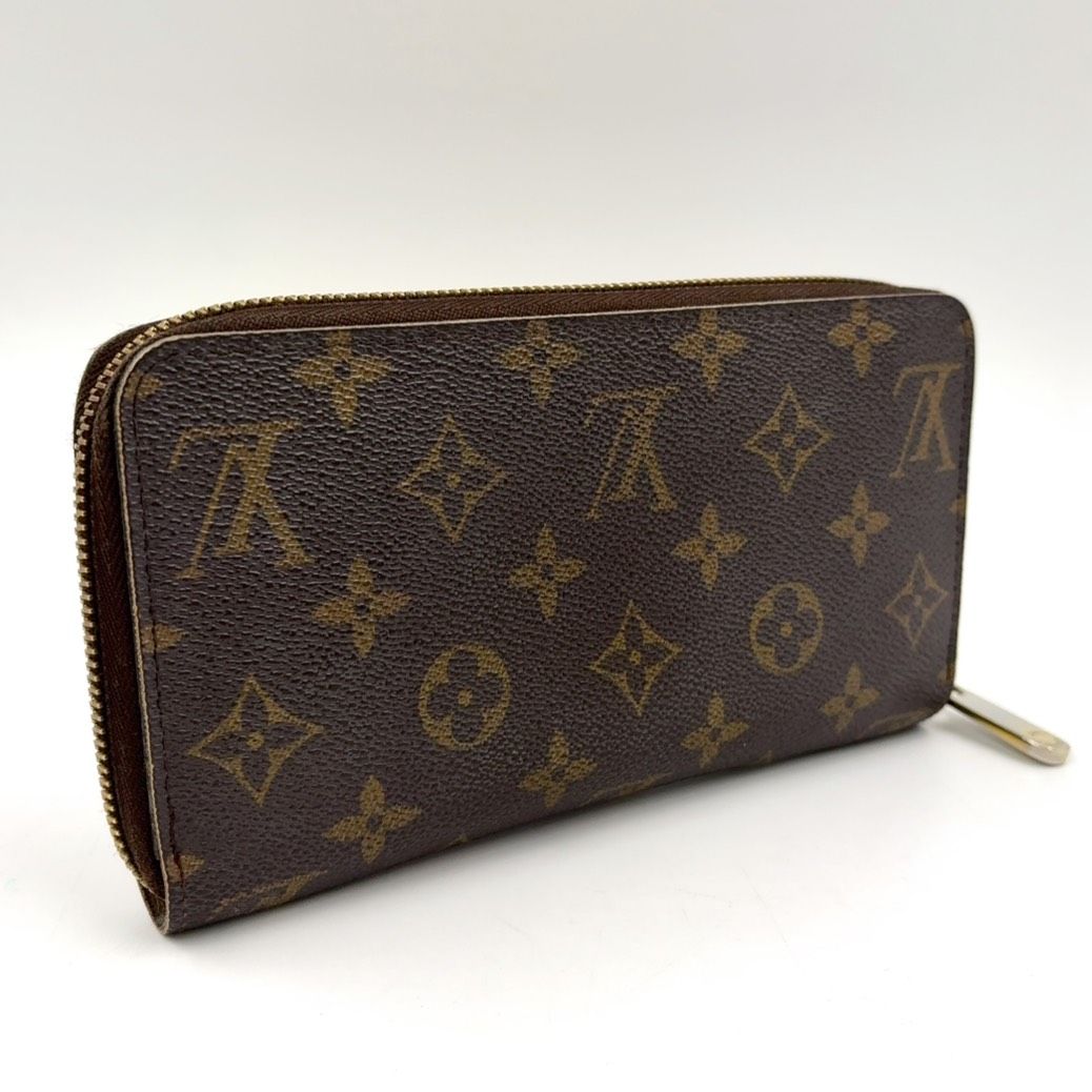 LOUIS VUITTON ジッピーウォレット モノグラム PVC ブラウン ラウンドファスナー長財布 ゴールド M 42616
