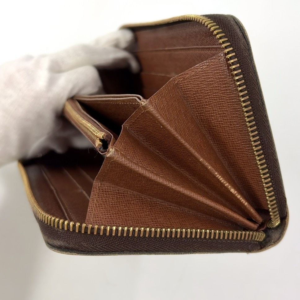  LOUIS VUITTON ジッピーウォレット モノグラム PVC ブラウン ラウンドファスナー長財布 ゴールド M 42616 長財布 小物