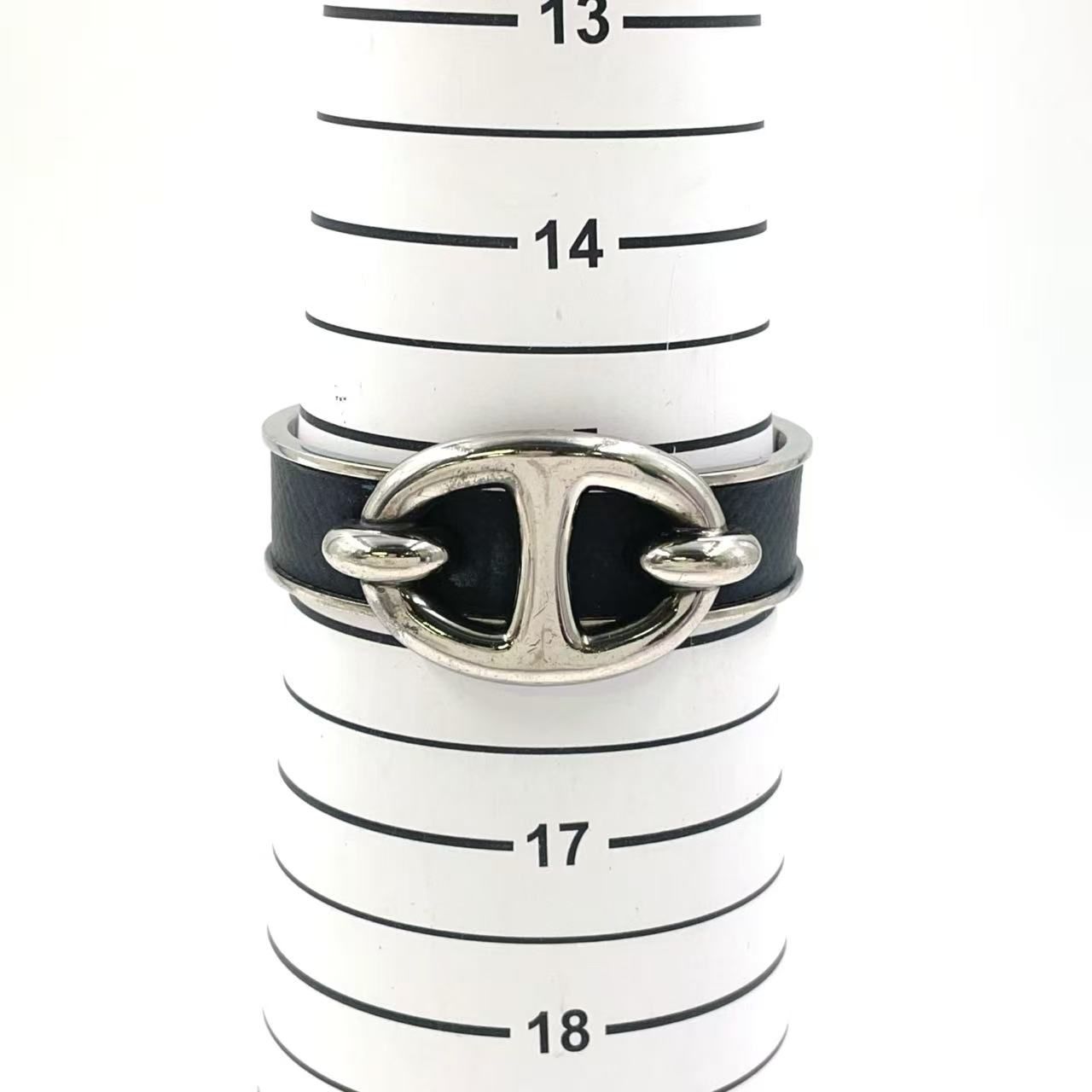 シルバー×ブラック バングル