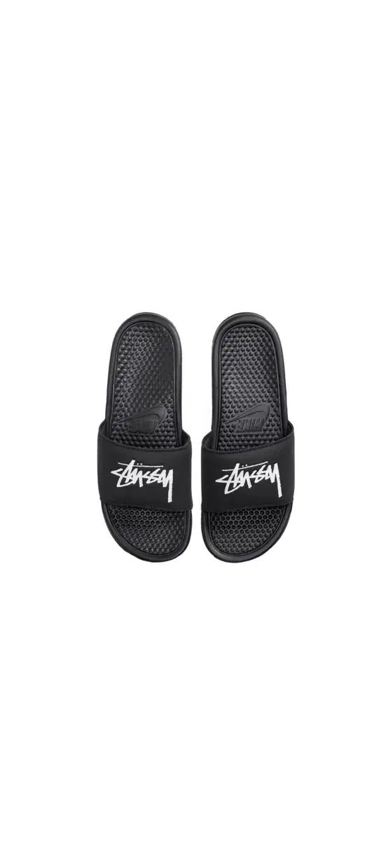 ナイキ x STU ベナッシ スライド ブラック