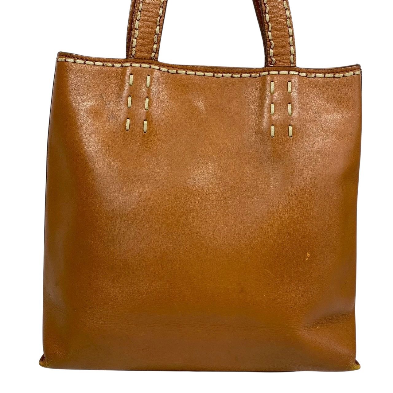 B4010】Kitamura キタムラ トートバッグ レザー シボ革 ブラウン ユニ