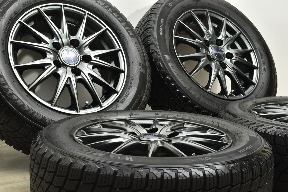 製 超バリ溝 Weds VELVA 15 in 6 J 43 PCD 114 3 ミシュラン X ICE SNOW 195 65 R セレナ ノア ヴォクシー ステップワゴン