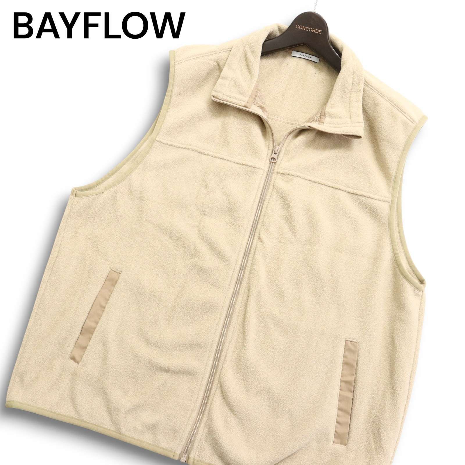美品 22AW】BAYFLOW ベイフロー 秋冬 フリース☆ ベスト ジップアップ 