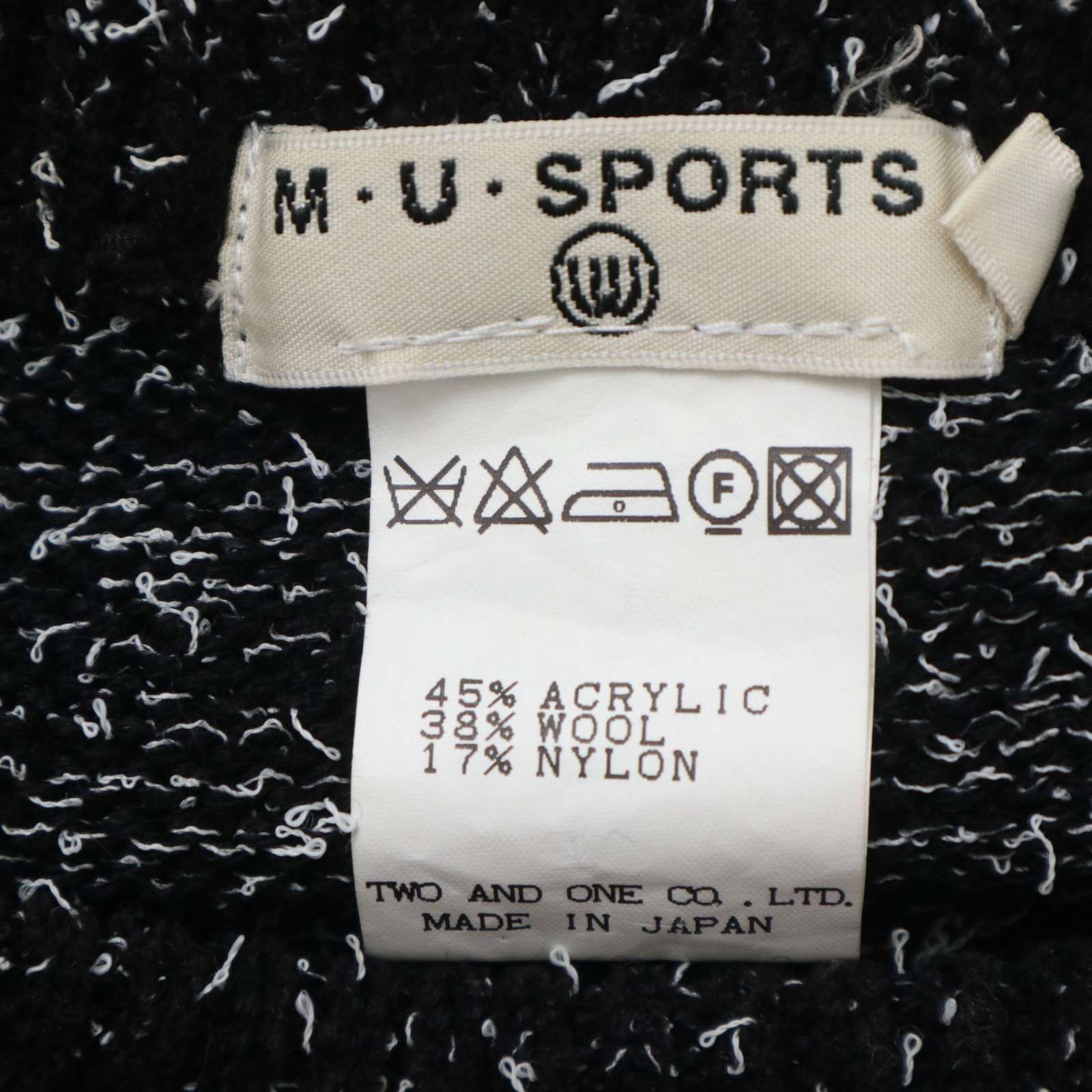 M・U・SPORTSセーター MU SPORTS ミエコウエサコ ゴルフ 秋冬 ビッグ ロゴ☆ ウール混 ニット