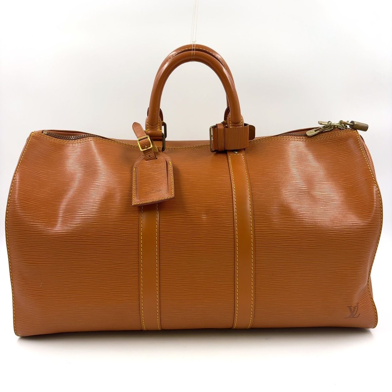 LOUIS VUITTON キーポル45 エピ エピ ジパングゴールド レザー ライトブラウン ボストンバッグ ゴールド M42978