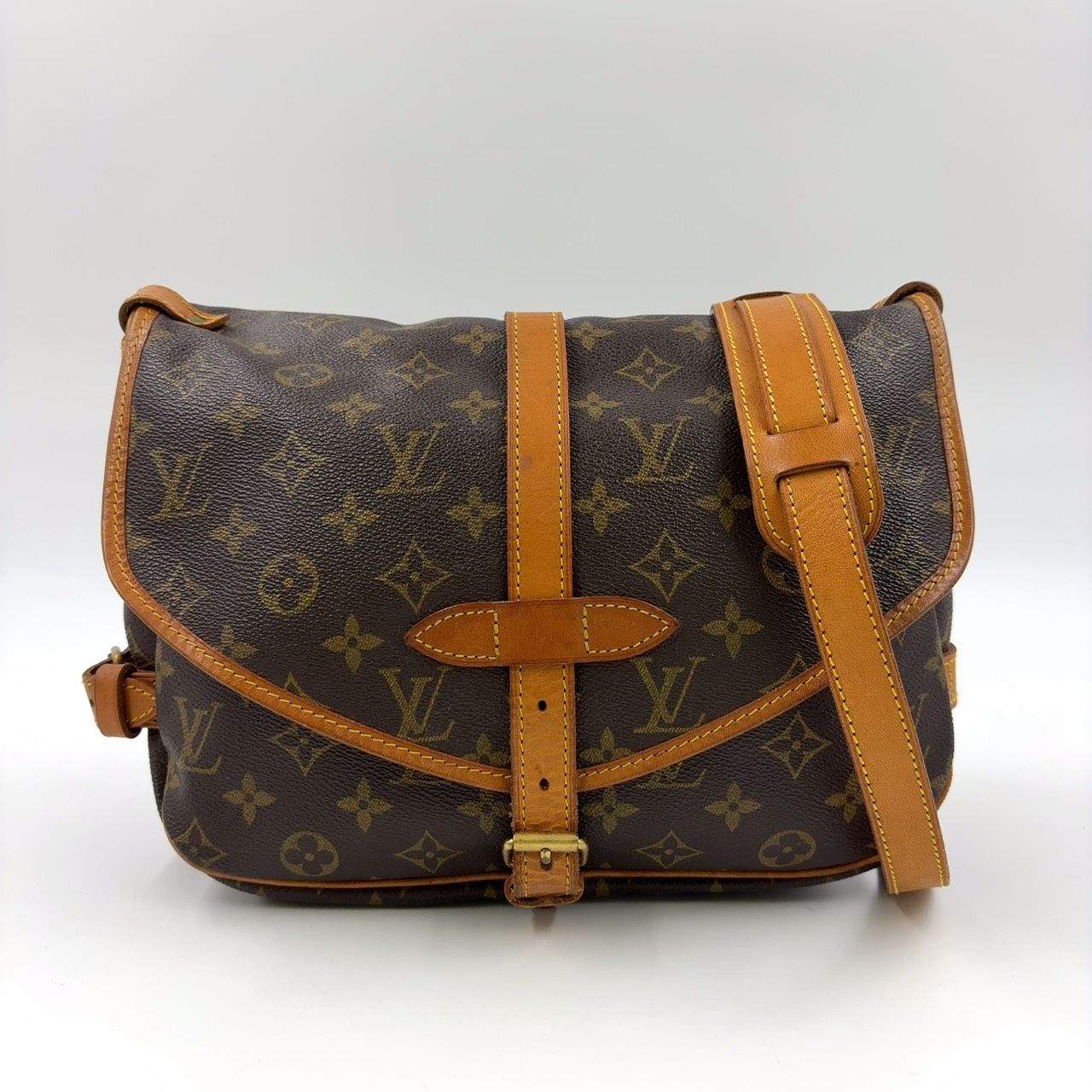 Louis Vuitton◇モノグラム ソミュール30◇破損あり LOUIS VUITTON
