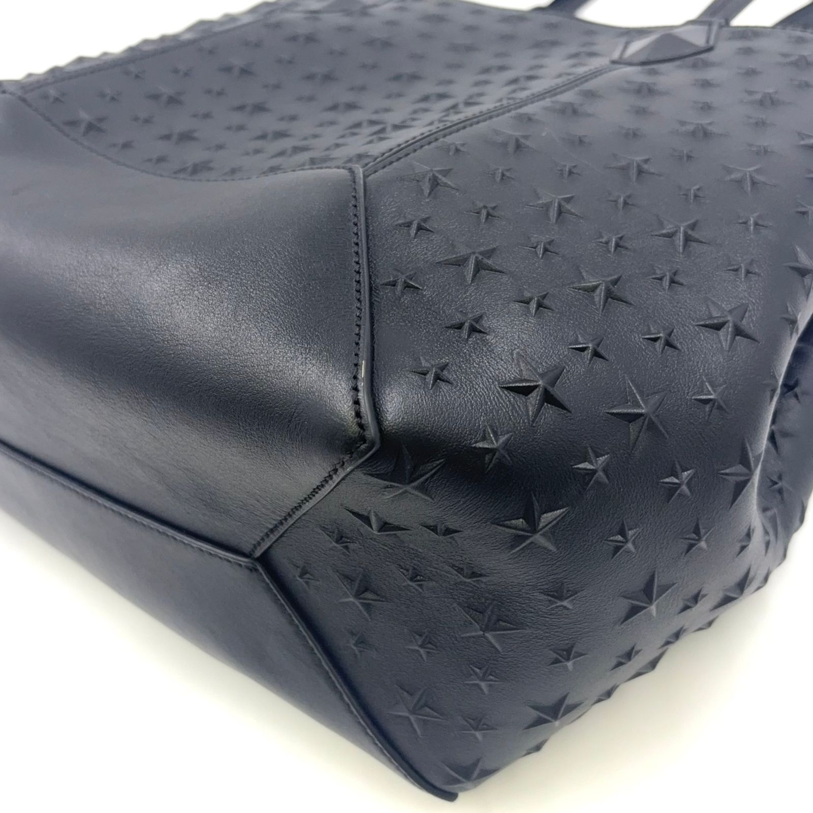  JIMMY CHOO ピムリコ スターエンボス レザー ブラック トートバッグ ゴールド トートバッグ バッグ