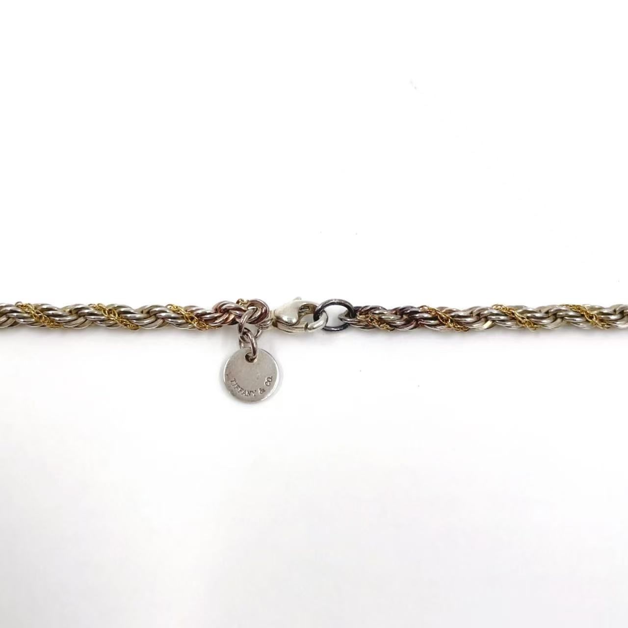 TIFFANY - Co. スクリューチェーン ツイスト 2 SV 925×AU 750 イエローゴールド×シルバー ネックレス