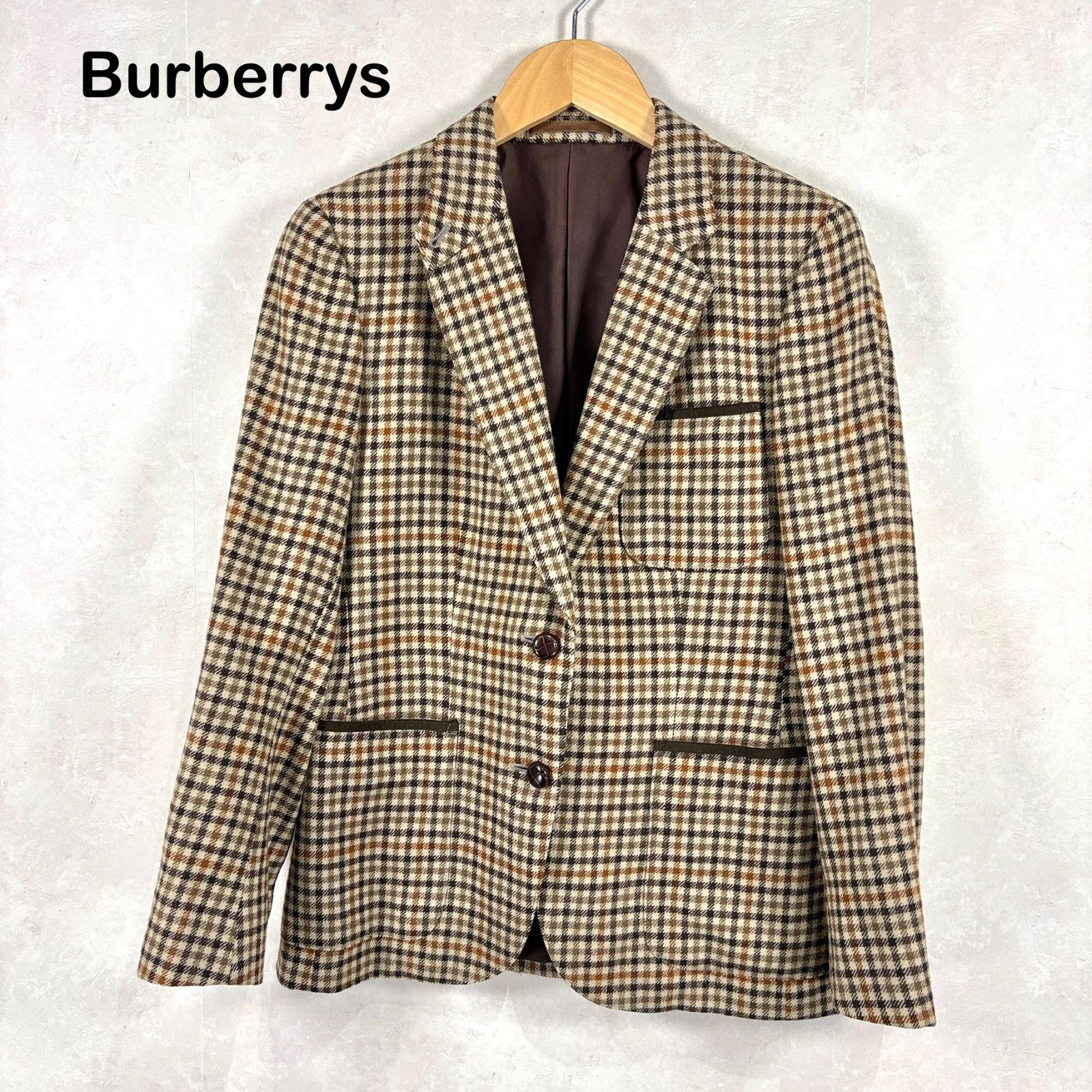 90s Burberrys ヴィンテージ バーバリー チェック 総柄 ウール くるみ 
