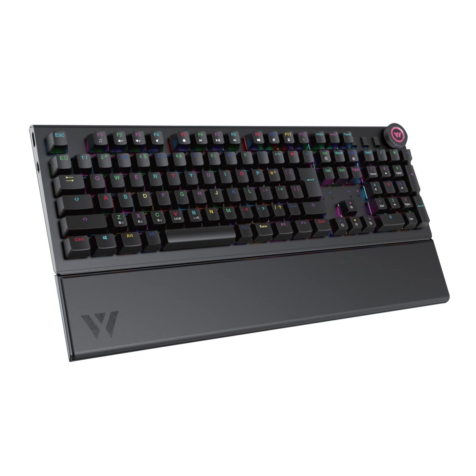 WizarD RGBライト搭載108キー ゲーミングキーボード ワイヤレス KE22C1 日本人スタッフによる安心サポート