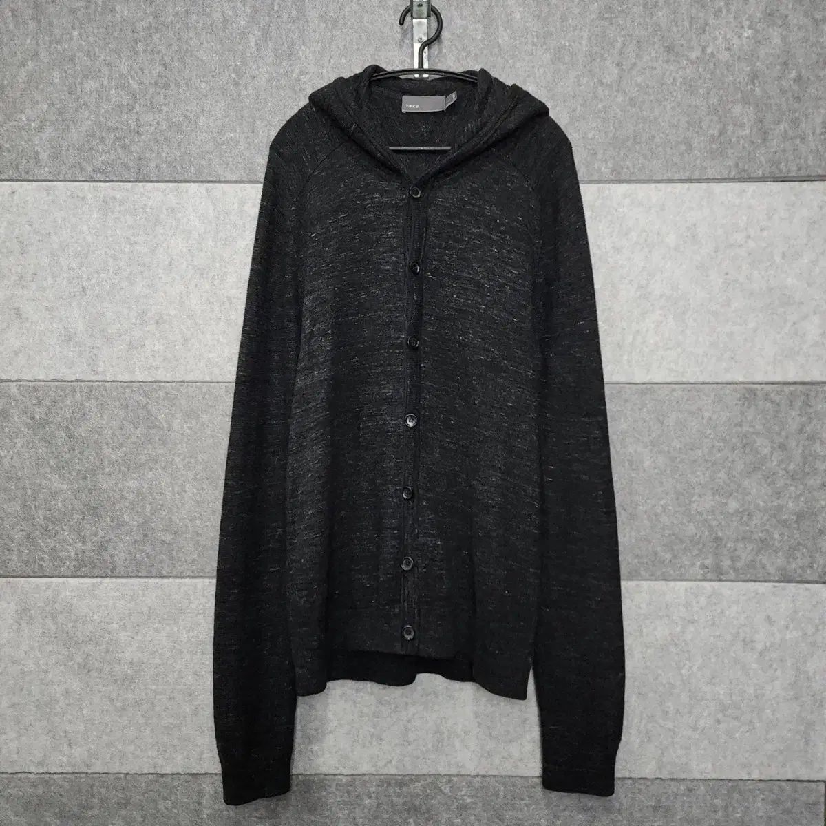 Vince カシミア ブレンド メンズ フード カーディガン サイズ L