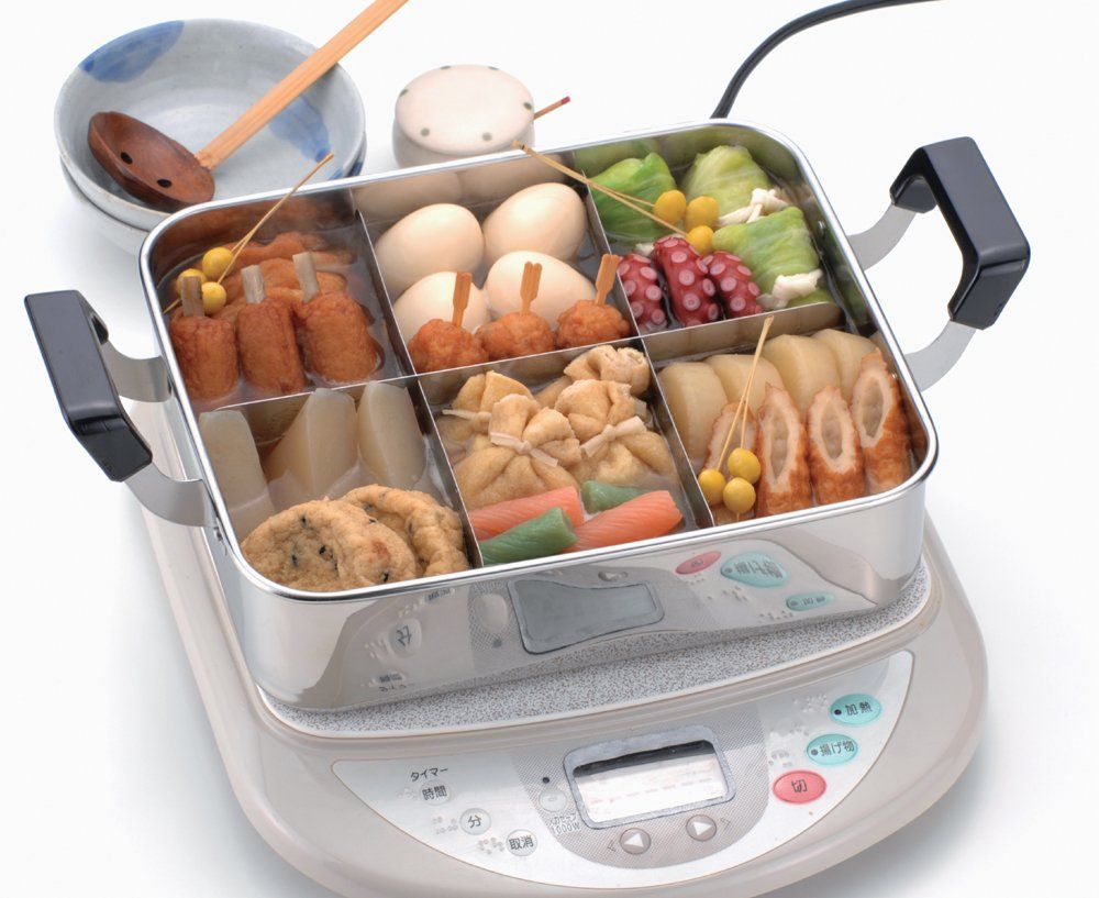 だんらん ステンレス製 木蓋 付 角型 おでん鍋 28×24cm 仕切板付 H-4827