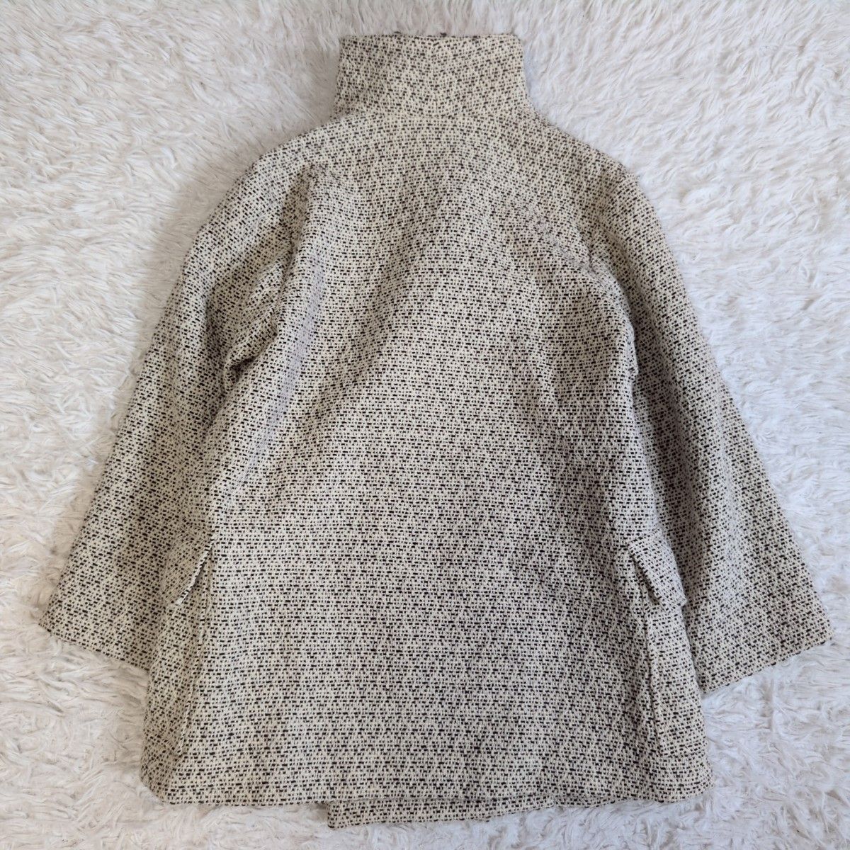 プランテーション　イッセイミヤケ　ロングコート　ノーカラー　ツイード 激レア✨ イッセイミヤケ プランテーション ISSEY MIYAKE PLANTATION