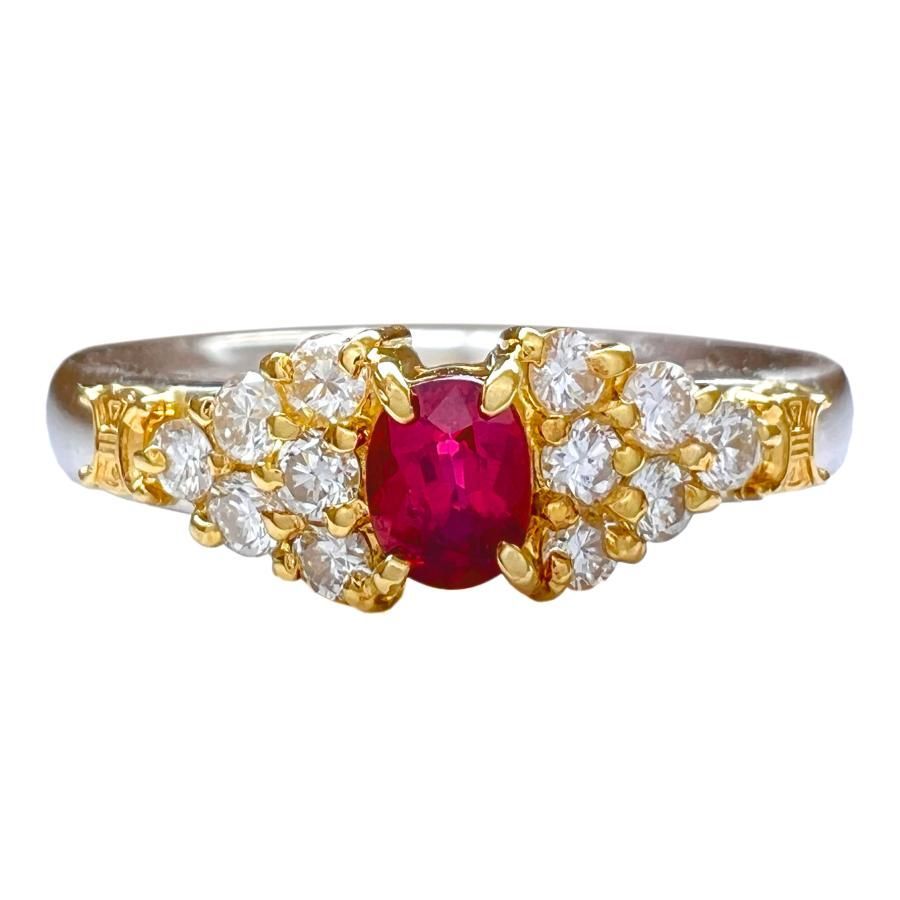 18号】セリーヌ メンズ リング 指輪 プラチナ ゴールド K18 コンビ