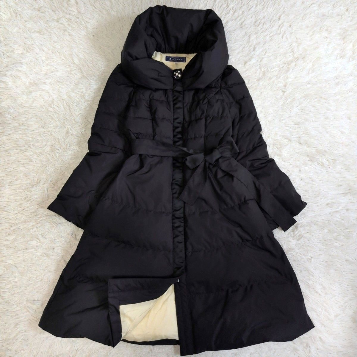 人気✨ エムズグレイシー M's GRACY ショールカラーダウンコート