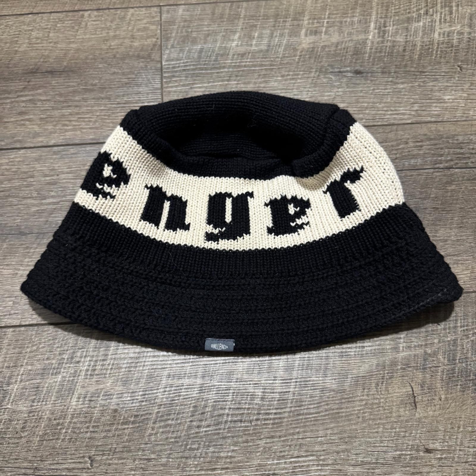 CHALLENGER 24SS crusher hat プリント ニットハット クラッシャーハット チャレンジャー ブラック F 1723M