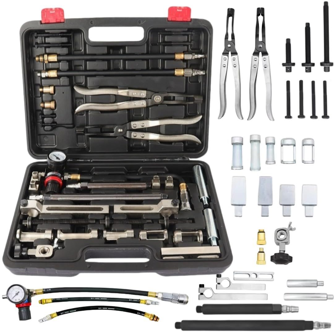 バルブスプリングコンプレッサー シリンダーヘッドサービスセット ステムシール取り外し インストールツール 汎用車エンジン