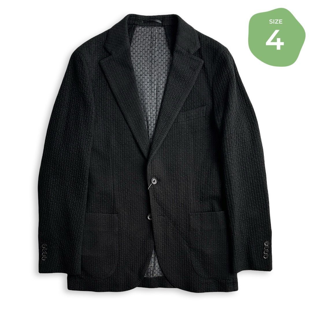 527 MASTER BUNNY EDITION マスターバニーエディション 定価52 800円 メンズ ジャケット サッカー生地 ブラック 黒 ストレッチ ゴルフウェア サイズ4 Mサイズ