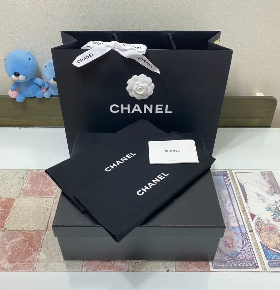 シャネル 靴 ボックス 32 5x28 5x12 5 ダスト バインダー リフィル BOOK お買い物バッグ