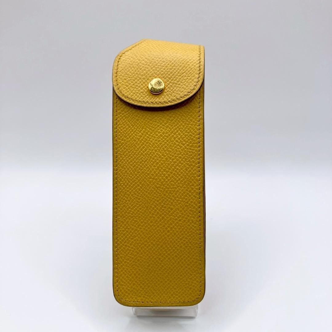 箱付き☆HERMES レザー ペンケース 筆記用具 イエロー エルメス - メルカリ