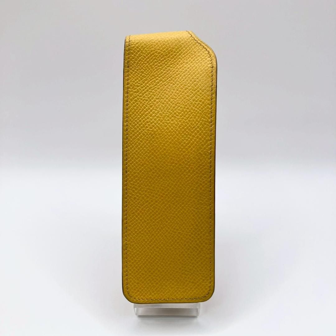 エルメス　HERMES イエロー　ペンケース　 美品 箱付き☆HERMES レザー ペンケース 筆記用具 イエロー エルメス - メルカリ