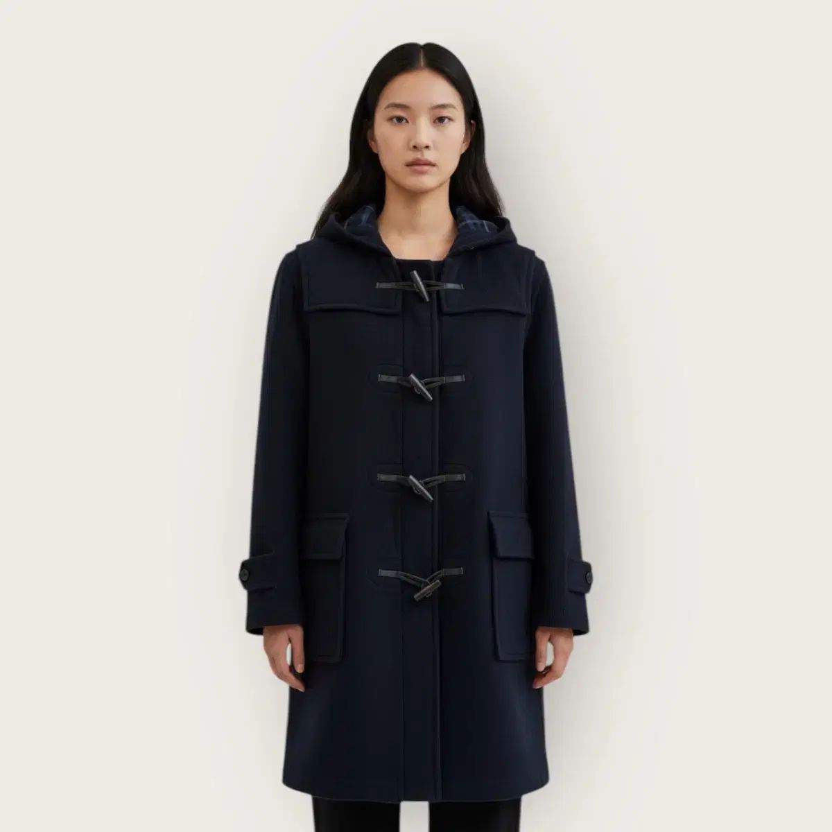 L バーバリー トグルボタン WHO フーディー ウール コート ジャケット